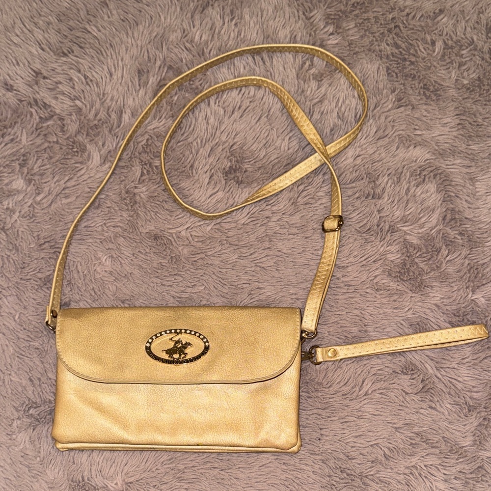 Beverly Hills Polo Club Gold Crossbody Bag